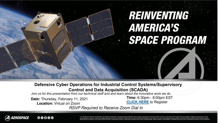 The Aerospace Corporation Defensive Cyber Operations for Industrial Control Systems/Supervisory Control and Data Acquisition (SCADA) Flyer