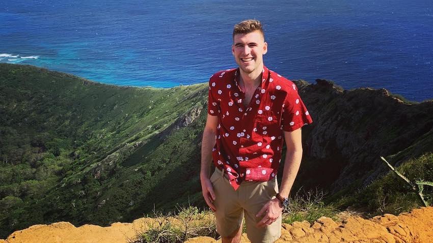 New Georgia Tech OMSCS grad Michael Hillmer posing for pic in Hawaii